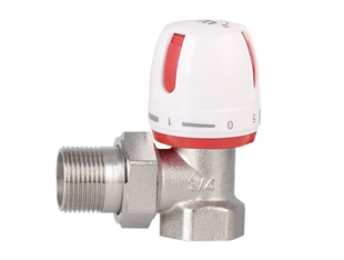 Angle manual temperature control valve