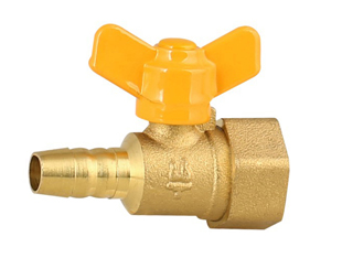 Butterfly handle internal tooth gas valve