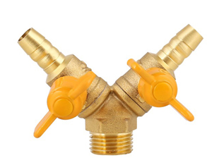 Double fork external tooth gas valve